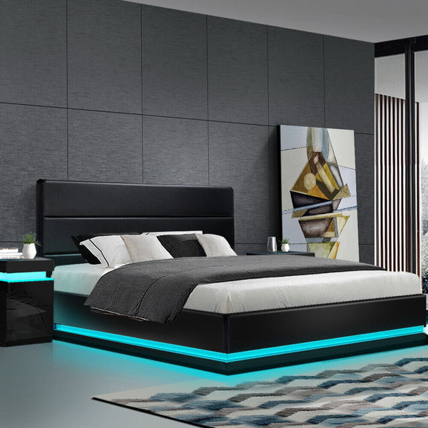 IlluminaLux RGB Bedframe - Gaslift Storage